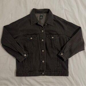 Women's Oversized Black Denim Jacket